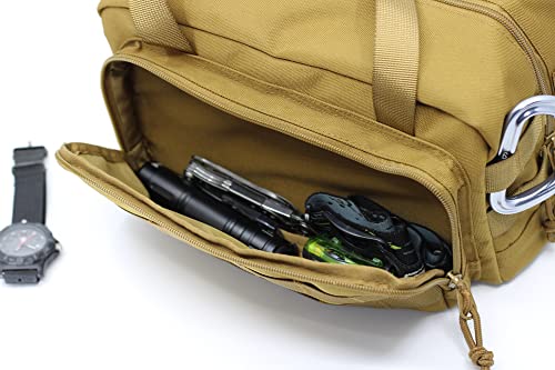 Coreflex 30.5cm(12인치) 튼튼한 공구 가방, 전술, 기어, 범위, EDC, 자동차 도구, 기계공, 전기 기사, 목수, 건축업자, 배관공을 위한 다목적 작업 가방, 30.5 x 17.8 x 17.8cm(12 x 7 x 7인치) - color: 브라운.