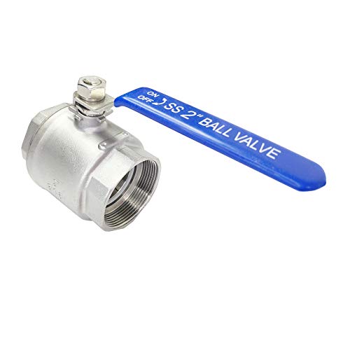 2" Female Ball Valve NPT Thread 316 Stainless Steel Full Port Ball Valve WOG1000 US Stock - size: 2 Inch