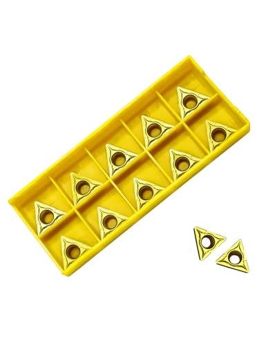 10PCS Carbide Inserts Turning Inserts - TCMT16T308 Lathe Cutting Tools Indexable Replacement for Precision Work - style: 10PCS TCMT16T308 yellow