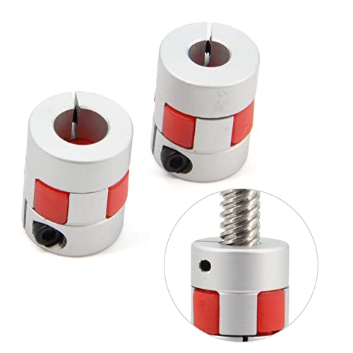 8mm to 10mm Bore Aluminium Plum Flexible Shaft Coupling Servo Stepper Motor Jaw D20xL25 Connector Flexible Shaft Couplers for 3D Printer/CNC Machine/DIY Encoder, 2pcs/Pack (8mmx10mm) - size: 8mmx10mm
