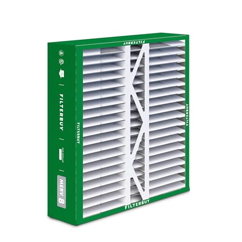 Filterbuy 16x22x5 Air Filter MERV 8 Dust & Allergy Defense (2-Pack) - size: 16x22x5