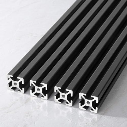 IXGNIJ 1010/10 Series 1 Inch x 1 Inch T Slot Aluminum Extrusion (25mmx25mm) European Standard Anodized for 3D Printer Parts and CNC DIY Black 400mmX4 - color: Black, size: 400mm(15.7'')