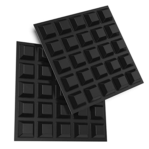 Black Rubber Feet (50 Pack) Self Stick Bumper Pads - Made in USA - Adhesive Square Bumpers for Electronics, Speakers, Laptop, Appliances, Furniture, Computers - color: Black, size: 50pc Small