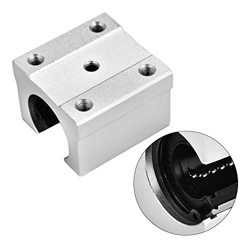 SBR16UU Linear Bearing Pillow Block, 16mm Open Linear Motion Bearing Block Slide, Aluminum Alloy, 4 Pieces, for CNC Part