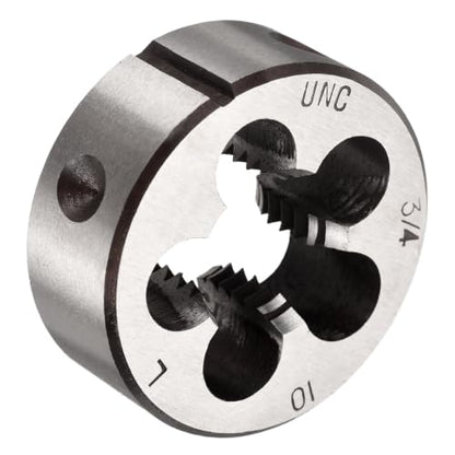 3/4"-10 UNC Round Threading Die Left Hand Alloy Steel - size: 3/4"-10 UNC