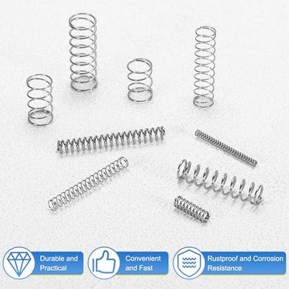 uxcell 10Pcs Compression Spring, 304 Stainless Steel 4mm OD 0.5mm Wire 25mm Length Mechanical Spring for Shop Home Repair Project, Silver Tone - size: 4mm OD 0.5mm Wire 25mm Length