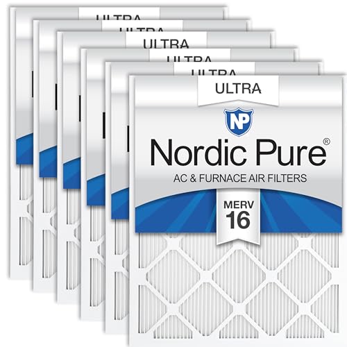 Nordic Pure 16x25x1 Pleated Ultra MERV 16 AC Furnace Air Filters 6 Pack - style: MERV 16 Ultra