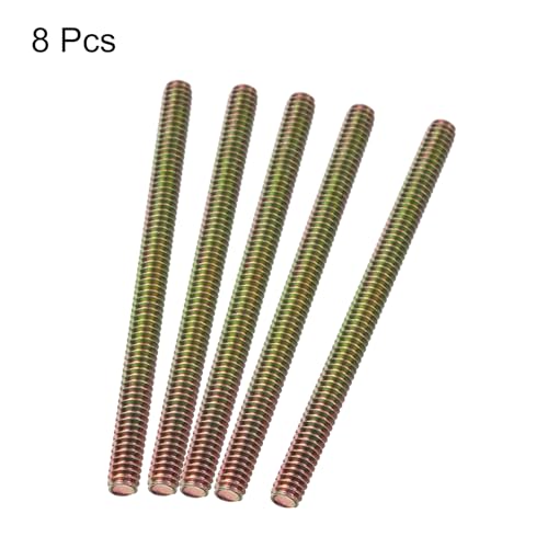 uxcell 8pcs Fully Threaded Rods 1/4x3-1/2 All Thread Studs Long Threaded Screw Carbon Steel for Furniture Garden Railing Mounting Assembly Fastening Frame Connection Colorful Zinc - size: 1/4x3-1/2"
