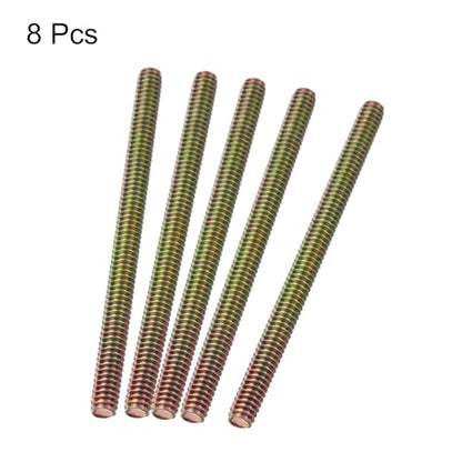 uxcell 8pcs Fully Threaded Rods 1/4x3-1/2 All Thread Studs Long Threaded Screw Carbon Steel for Furniture Garden Railing Mounting Assembly Fastening Frame Connection Colorful Zinc - size: 1/4x3-1/2"