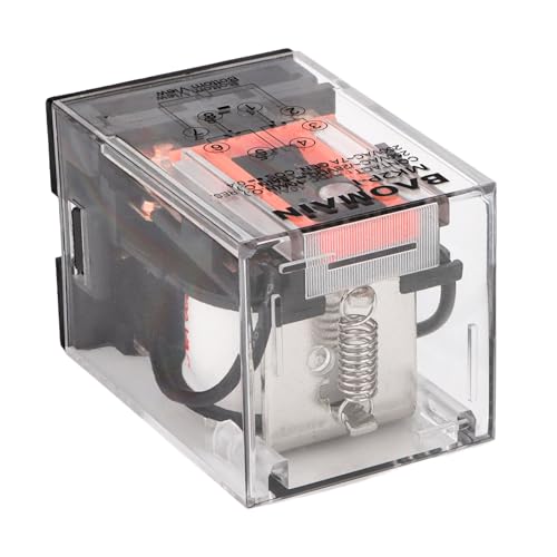 BAOMAIN MK2P-I 220VAC Coil DPDT 8-Pin Power Relay with DIN Rail Socket