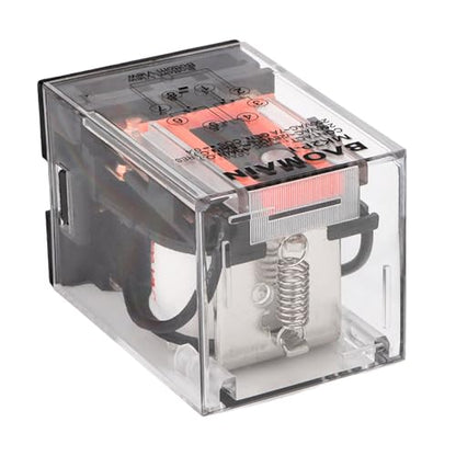 BAOMAIN MK2P-I 220VAC Coil DPDT 8-Pin Power Relay with DIN Rail Socket