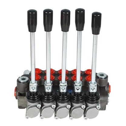 5 Spool Adjustable Hydraulic Directional Control Valve Monoblock Valve for Tractor Loader 13GPM 3600 PSI
