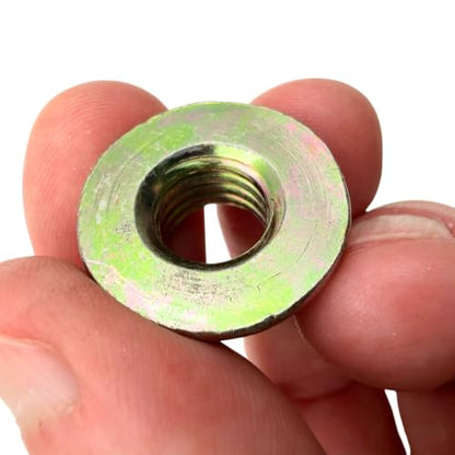 7/16"-14 Grade 8 Flange Nuts (20 Pack) – Heavy Duty Yellow Zinc Coarse Thread Fasteners with Built-in Washer Base, SAE J995 High Strength Steel - size: Flange Nut – 20 Pack