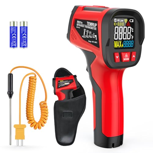 Infrared Thermometer Gun, 1472°F Digital Laser Temperature Gun with Probe