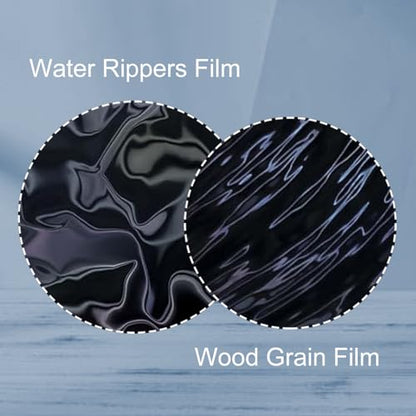 Double Sided Smooth Flexible PER Spring Steel Plate Effect Sheet for Bambu Lab A1 Mini, Smooth Water Ripples+Wood Grain Spring Steel Build Plate 184x184mm for Bambu Lab A1 Mini 3D Printer - color: Water Ripples+Wood Grain