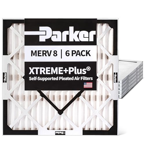 Parker 14x14x1 MERV 8 Xtreme Plus Pleated HVAC Air Filter. 6 Pack - style: 14 x 14 x 1