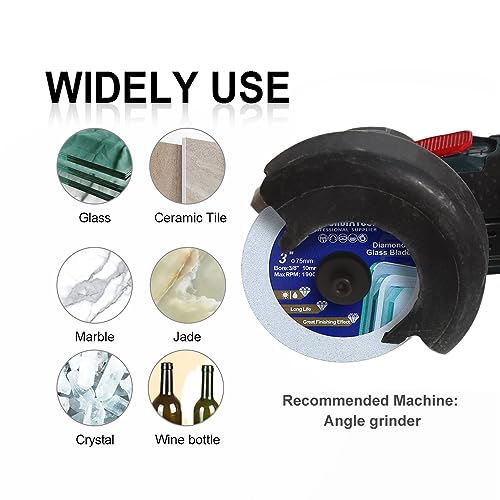 SHDIATOOL Diamond Glass Cutting Disc 4-Inch Saw Blade, Ultra-Thin Cut Off Wheel for Tile Ceramic Porcelain Marble 100mm (5 of Pack) - size: 4inch/100mm
