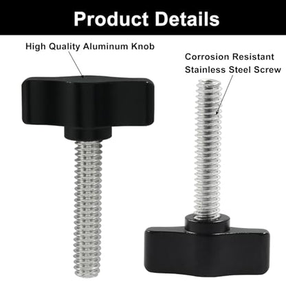 Murtenze 1/4"-20 x 1-1/4" Thumb Screw, 4 Pack - size: 1-1/4"