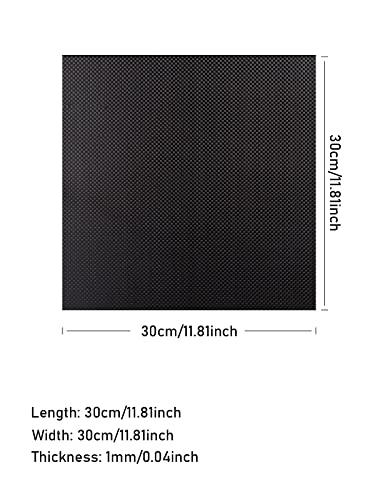 Kalolary Carbon Fiber Board Plate 300 X 300 X 1 MM, Carbon Fiber Sheets - size: 300 X 300 X 1 mm, style: Plain weave