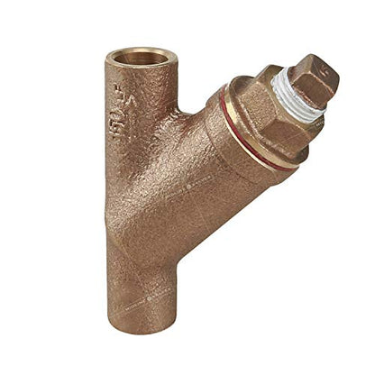 Midline Valve 322D334-5 Y-Strainer with Stainless Steel Mesh Screen, Pipeline Filter Valve, 1-1/2 in. Sweat, Cast Brass (5 Pack) - size: 1-1/2 in., style: 5 Pack