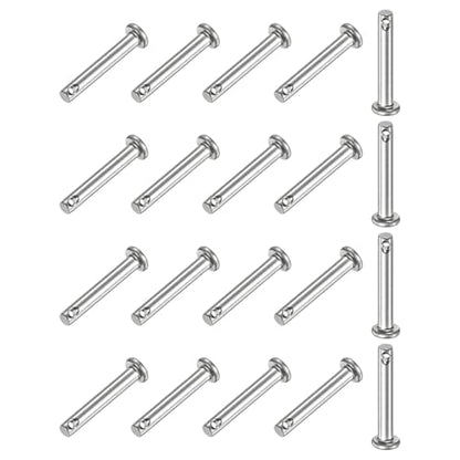 M METERXITY 20-Pack Single Hole Clevis Pins, M3 x 20mm 304 Stainless Steel Flat Head Clevis Pins for Mechanical Linkage/Fixed Parts/Ship Rigging, Link Hinge Pin Reusable - size: M3x20mm