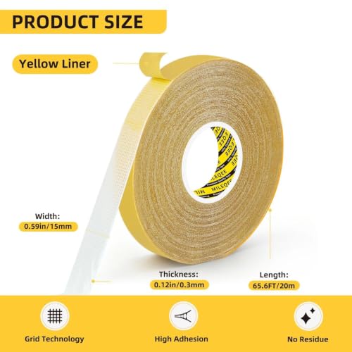 High Tack Double Sided Tape Heavy Duty Grid Mesh Stick,0.79" x 164FT - size: 1 Pack, 0.79" x 164FT
