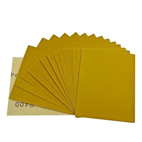 40 Pcs 1/4 Sheet Sandpaper, 400 Grit Premium Sand Paper for Wood Metal Automotive, 5.5" x 4.5", Wet/Dry Use, Palm Sander & Hand Sanding - style: Gtit 400