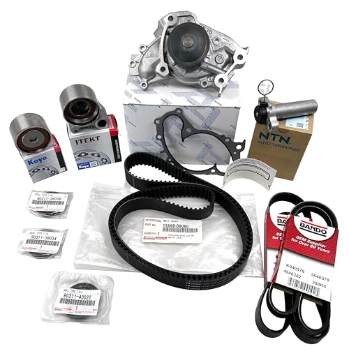 GENUINE and OEM TIMING BELT KIT with Water Pump, Idler Pulley, Tensioner, Seals, | Compatible with Camry Sienna RX300 ES300 Avalon Solara 3.0L V6