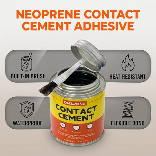 Contact Cement Adhesive 4.5 Oz, Professional Neoprene Contact Adhesive, Strong Bonding for Woodworking, Leather, Repairs and Crafts, Heat-Resistant, Quick-Drying
