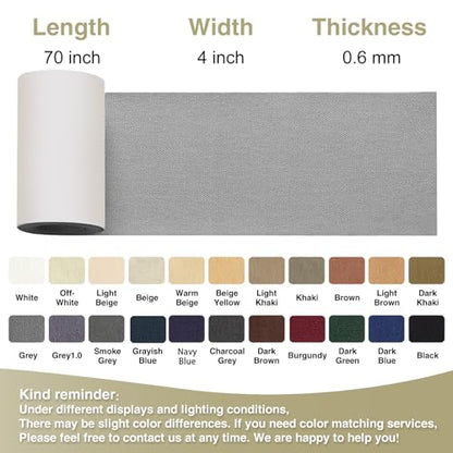 Gheeidau Canvas Repair Tape 4×70 Inch Waterproof Self-Adhesive Fabric Repair Patch for Repairing Boat Covers,Tents,Patio Umbrellas,Car Seats,Luggage,Sofas.(Grey) - color: Grey, size: 4"×70"