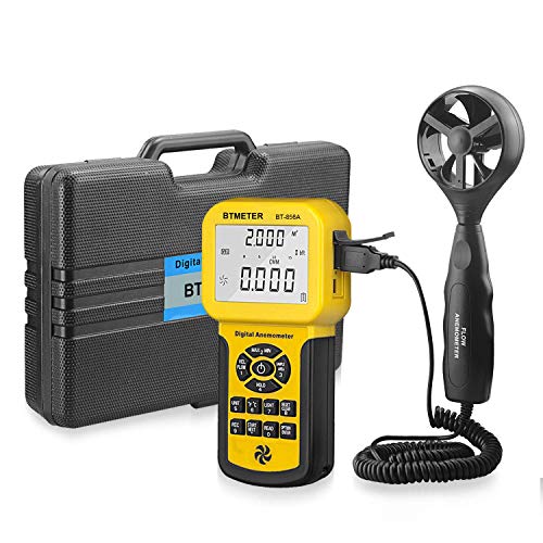 BTMETER Por HVAC Anemometer -CFM Meter Gauge Tester w/USB Data Export to PC - color: BT-856A w/ Computer Software