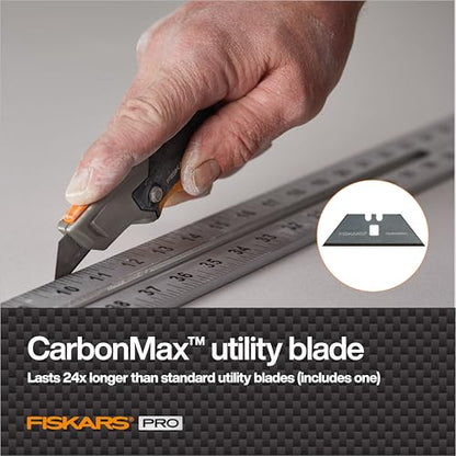 Fiskars Pro Fixed Utility Knife, Orange/Black - size: Fixed Utility Knife, style: Fixed Utility Knife