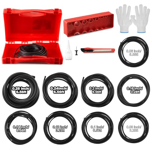Nuanchu Buna-n O-Ring Splicing Kit, 70a Nitrile Rubber Cord Kit, 9 Sizes