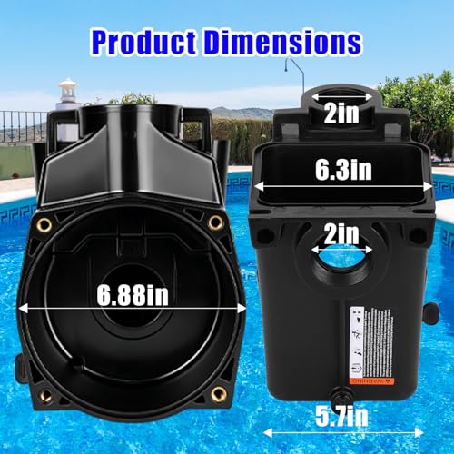SPX1620AA Pump Strainer Housing Replacement Fit for Hayward Super Pump SP1600X and SP2600X Series Models 2-Inch by 2-Inch
