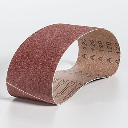 Mercer Industries 106120-3" x 21" Aluminum Oxide Sanding Belts, 120 Grit (10 Pack) - size: 3 x 21, style: 120 Grit