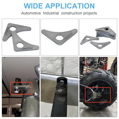 Weld On Tabs,Triangle Gusset Shock Mount,1/2" Hole,1/8" Thick,10 pcs - color: Axle / Flat Mount-1/8" Thick