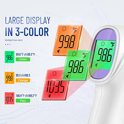 Forehead Thermometer for Adults and Kids, Non Contact, 1s Result (Purple) - color: Purple