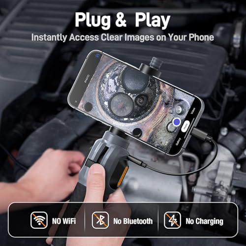 Teslong USB-C Two-Way Articulating Borescope for Home & Auto Inspection