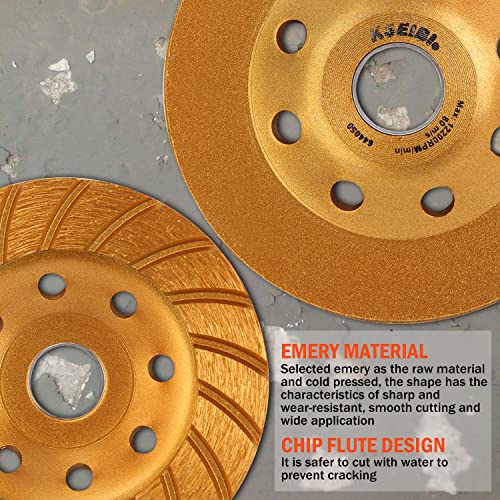 KSEIBI 644050 Super Turbo Diamond Cup Wheel 4-1/2 Inch (115 mm) - size: 4-1/2"x5/8"-11 (Super Turbo)