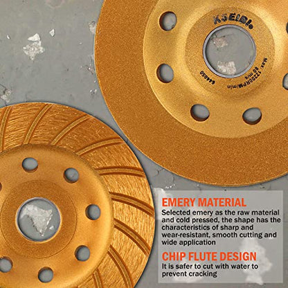 KSEIBI 644050 Super Turbo Diamond Cup Wheel 4-1/2 Inch (115 mm) - size: 4-1/2"x5/8"-11 (Super Turbo)