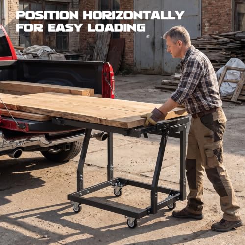 APARECIUM Panel Handler Cart and Shop Stand, Tilting Panel Cart with Rolling Casters, Tilting Panel Mover Mobile Workbench, Drywall Cart for Woodworking, Lumber Furniture Workshop, Warehouses, Garage