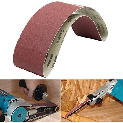 2 Inch X 36 Inch Sanding Belts, 60/80/120/240/400 Grits, Belt Sander Tool for Woodworking, Metal Polishing, Aluminum Oxide Sanding Belts (5 Pack) - size: 2"x36"
