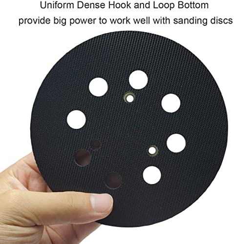 5 inch 8 Hole Hook and Loop Replacement Sander Pad for DeWalt DW420, DW421, Dw423, DW426, D26451, D26453 Orbital Sander - size: 5 inches