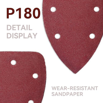 60 Pcs 180 Grit Mouse Sandpaper, Aluminum Oxide Mouse Sanding Pads - size: 180 Grit