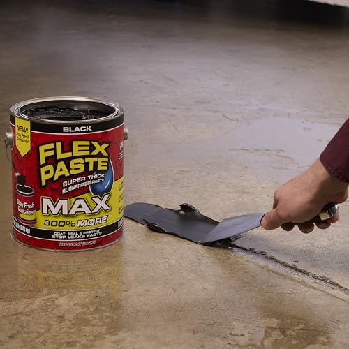 Flex Paste Rubberized Waterproof Sealant Paste, Black, MAX, 1-Pack - color: Black, size: MAX