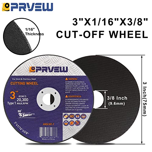 20-Pack Die Grinder Cut Off Wheel 3 Inch,3" x1/16 x3/8" Cutting Disc for Metal&Stainless Steel - style: 3"x1/16"x3/8"(20-PK)