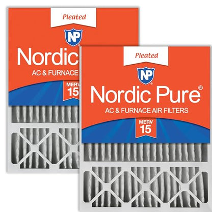 Nordic Pure 16x25x5 Honeywell/Lennox Replacement MERV 15 Air Filters 2 Pack - style: MERV 15