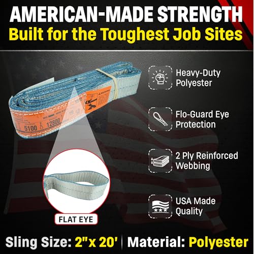 Chenango Supply Eye & Eye 2 Ply Rigging DD Slings - size: 2" x 20'