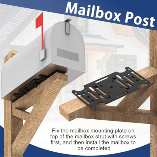 Mailbox Mounting Bracket - size: Black