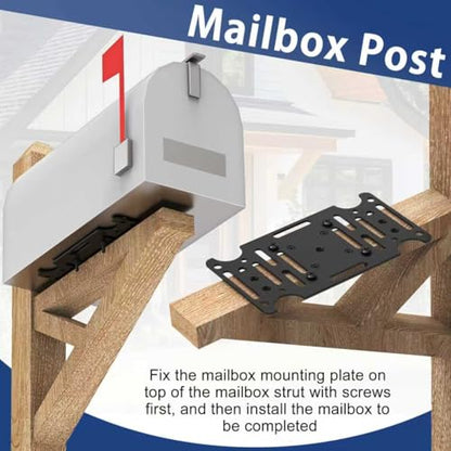 Mailbox Mounting Bracket - size: Black